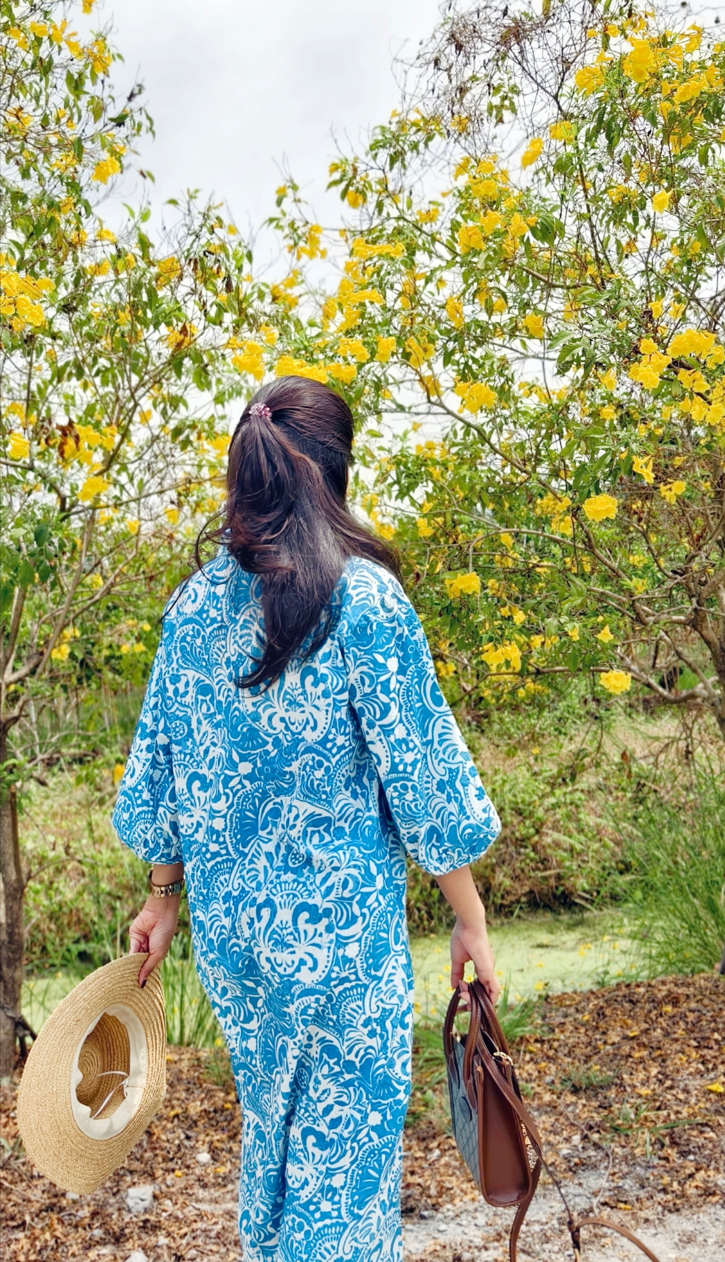 DressShirt - ฟ้าดอกขาว