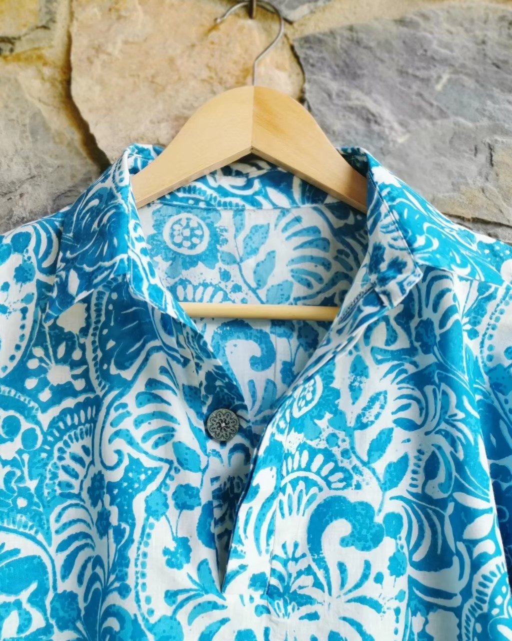 DressShirt - ฟ้าดอกขาว