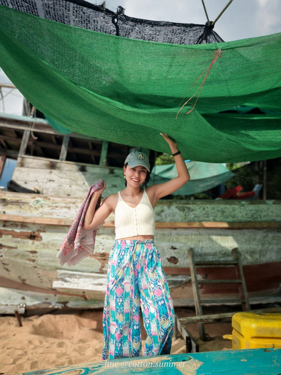 กางเกง cotton india - #14 colorful