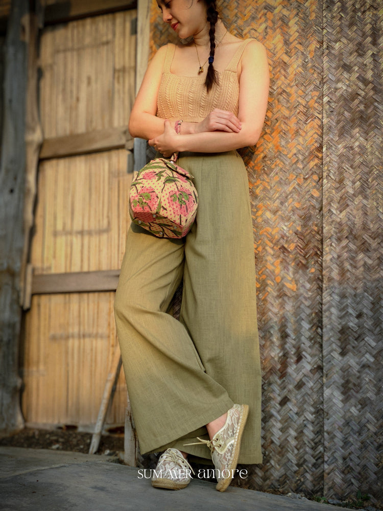 กางเกงผ้าฝ้าย ลินิน