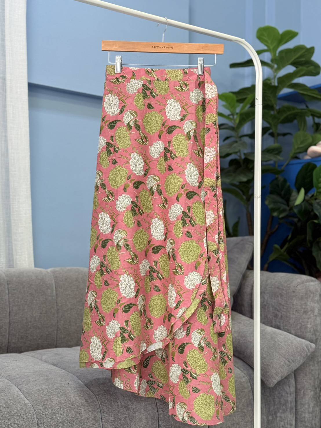 กระโปรงย้วยยาวคอร์เดีย (Cordia) #07-ชมพู Pink Hydrangea