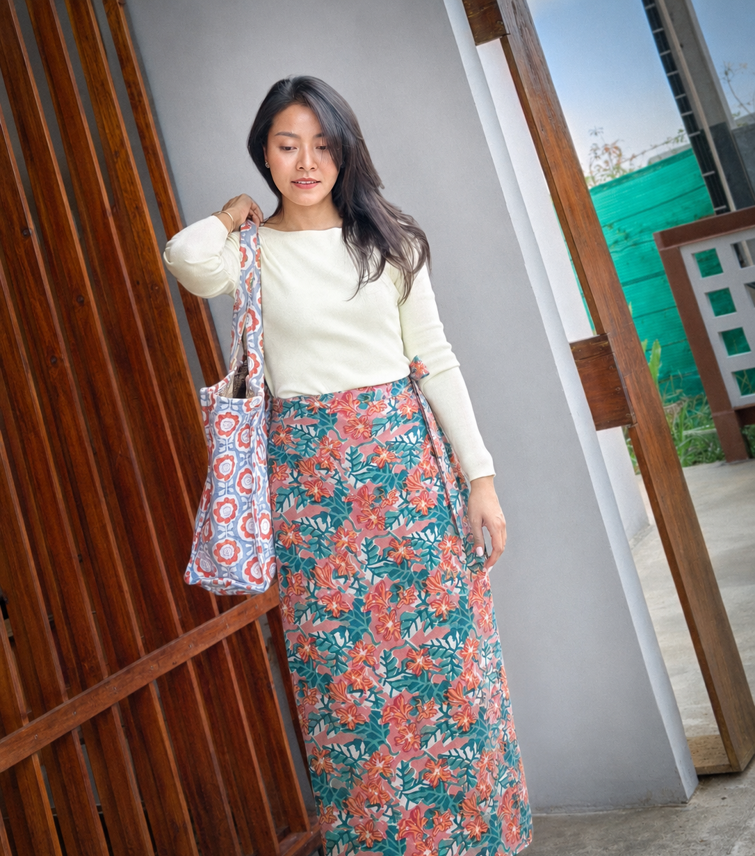 ผ้าถุงป้ายราศี (Rasee) # 80-Peach