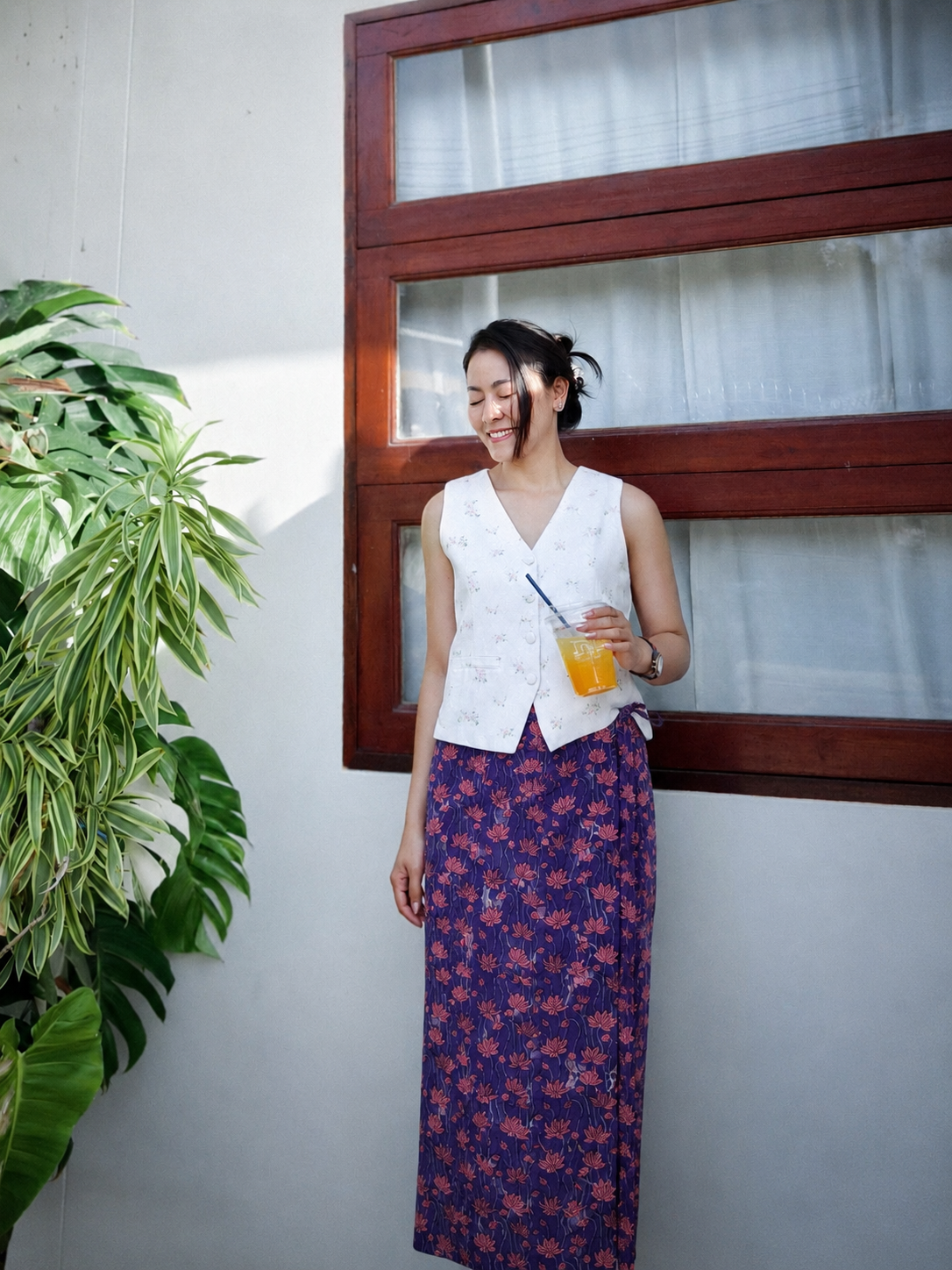 ผ้าถุงป้ายราศี (Rasee) #83-Plum