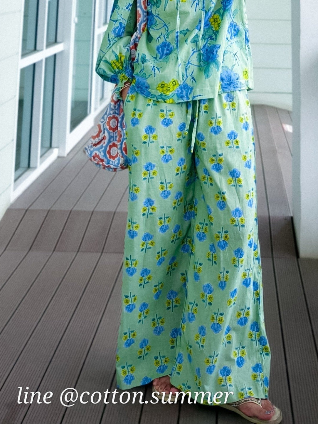 กางเกงเมษา (Mesa pants) #09 เขียวเหนี่ยวทรัพย์