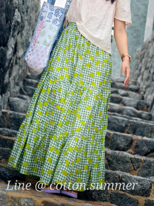 กระโปรง 3 ชั้นเดลี (Delhi) #19 - Green Lemon