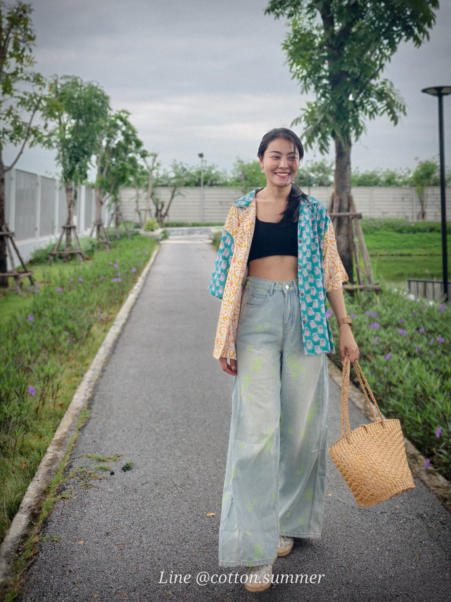 เสื้อฮาวาย ชะคราม (Chakram) #06 Yellow