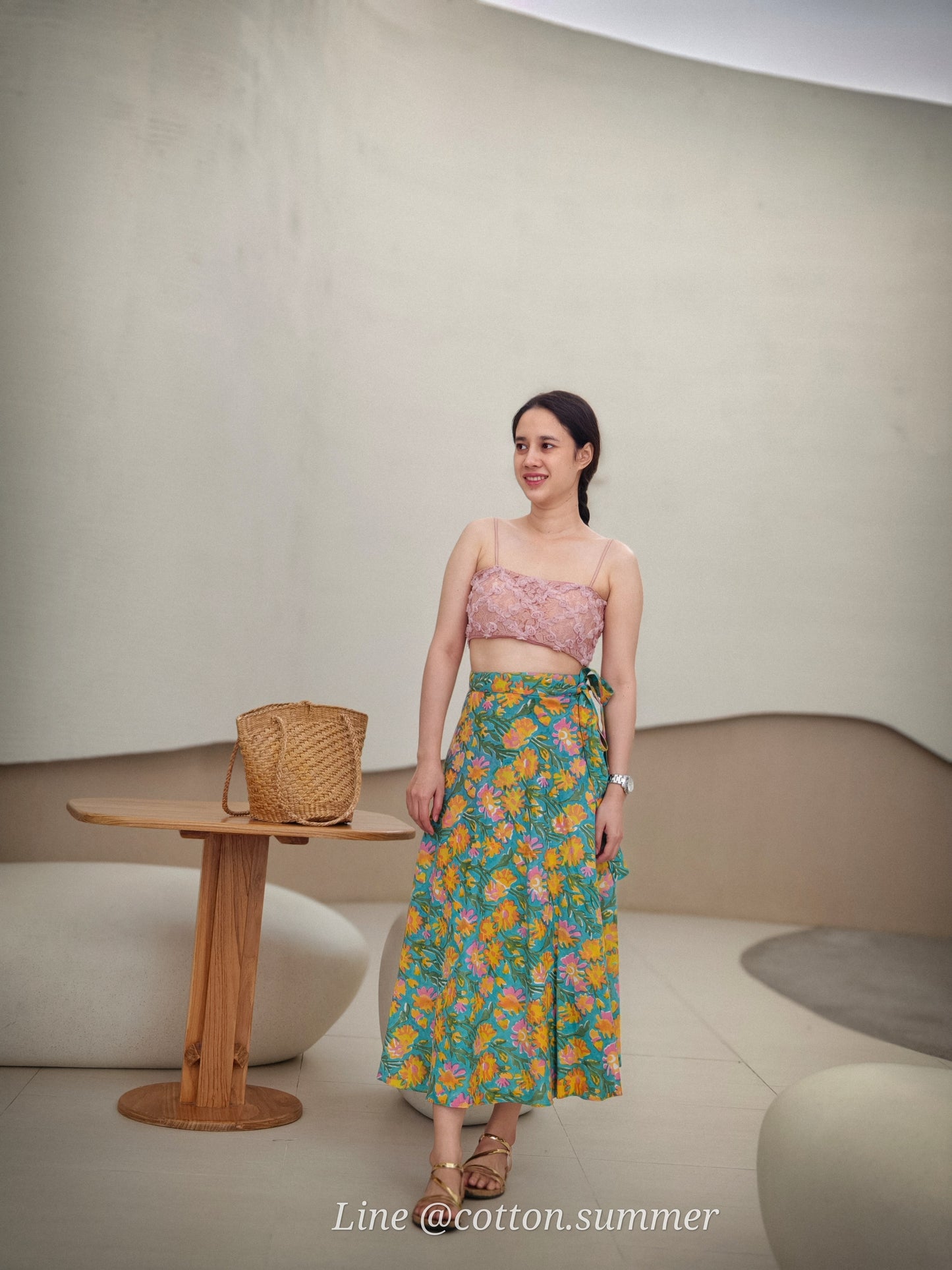 กระโปรงป้ายมัสตาร์ด (Mustard) #31 เขียวเหลือง Summer