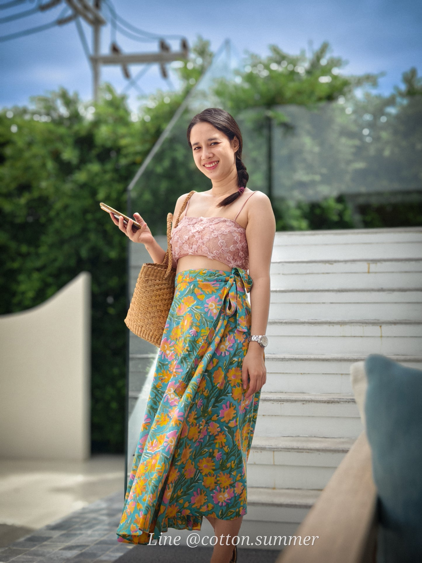 กระโปรงป้ายมัสตาร์ด (Mustard) #31 เขียวเหลือง Summer