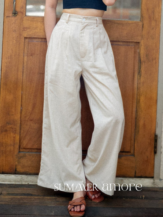 กางเกงชูใจ (Chujai pants) #11 ผ้าลินิน ครีม