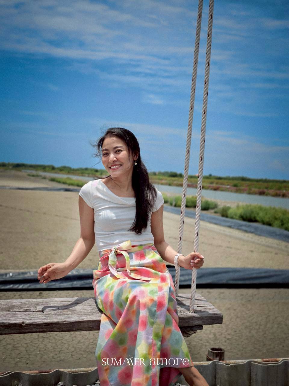 ผ้าถุงป้ายราศี ผ้าลินิน (Rasee) #02 ชมพู Pastel Ballon