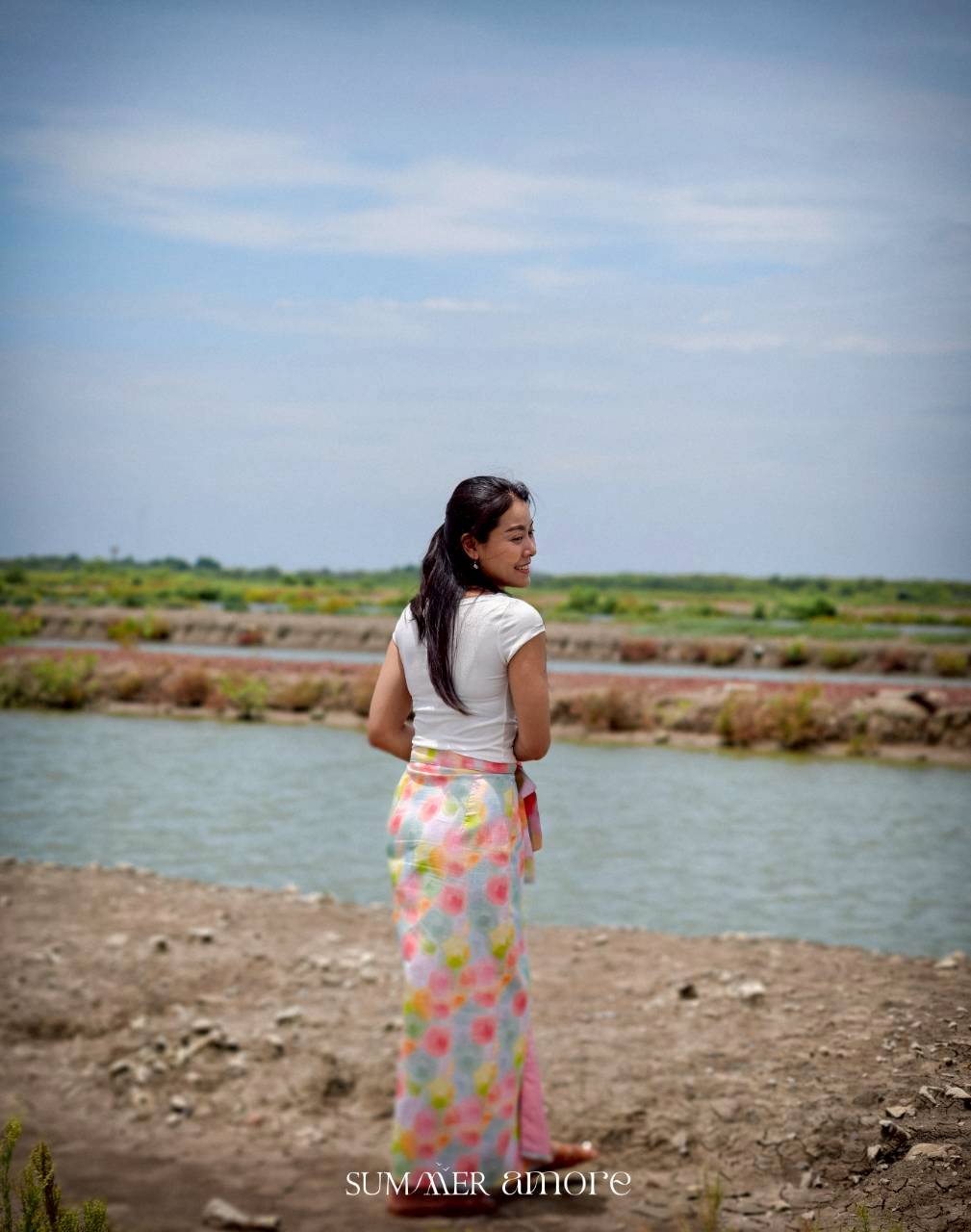 ผ้าถุงป้ายราศี ผ้าลินิน (Rasee) #02 ชมพู Pastel Ballon