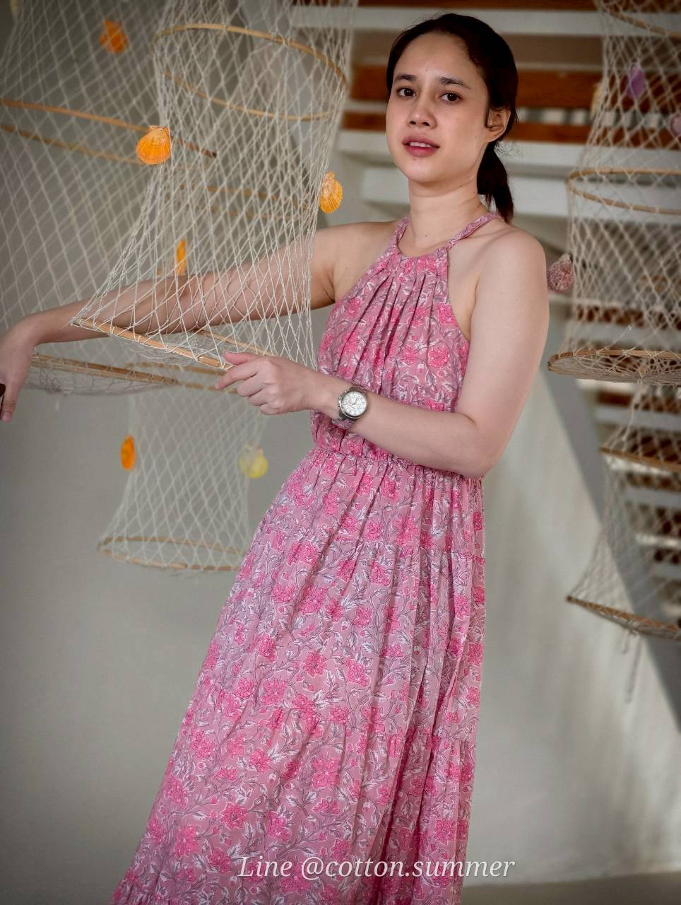 เดรสอันดา (Anda-Dress) 01-ชมพู