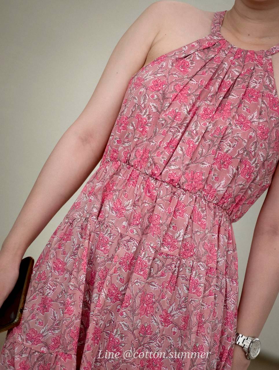 เดรสอันดา (Anda-Dress) 01-ชมพู