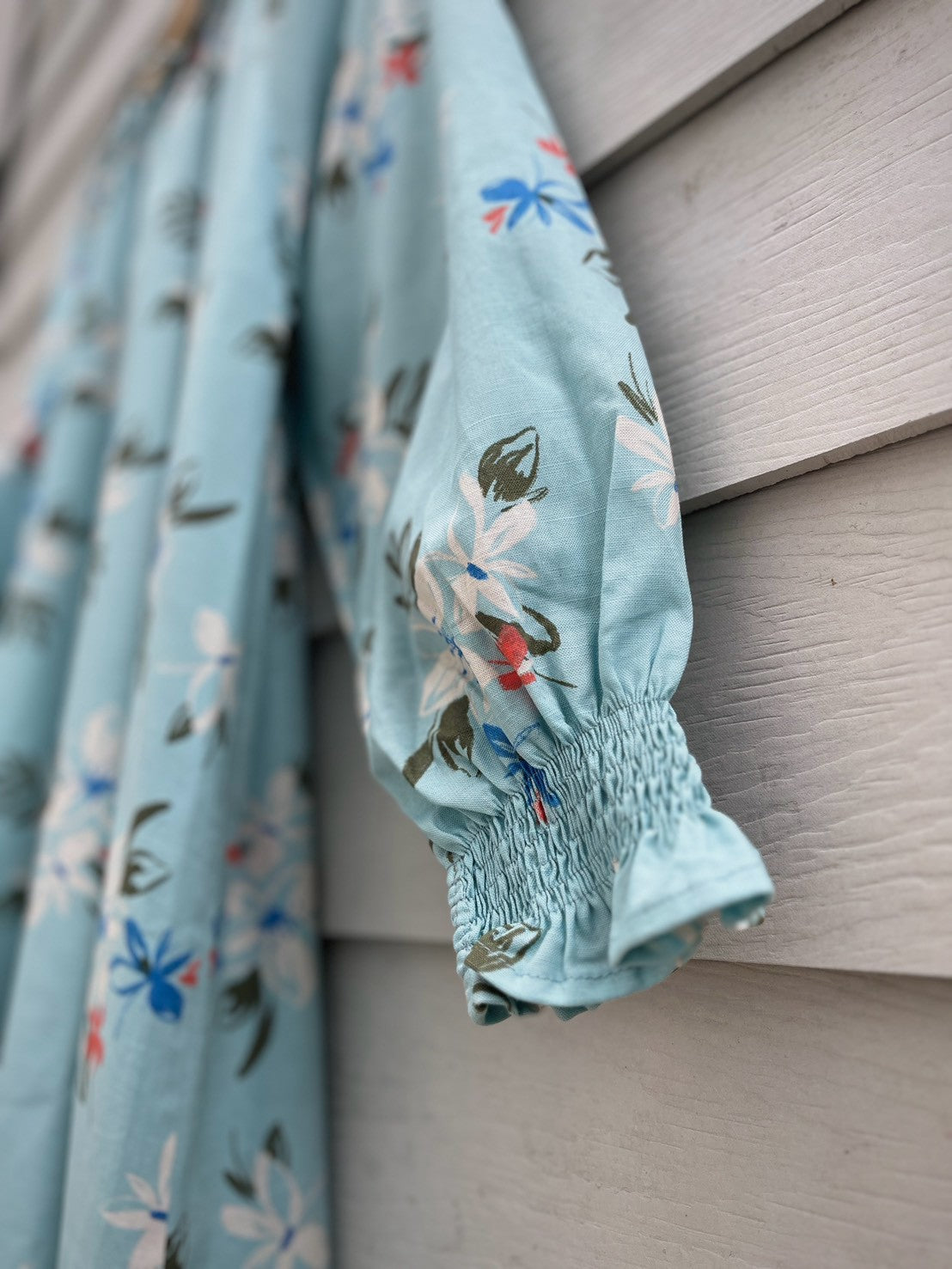 เดรสแขนยาวกะทิ (Kati) #04-Blue Sky-linen