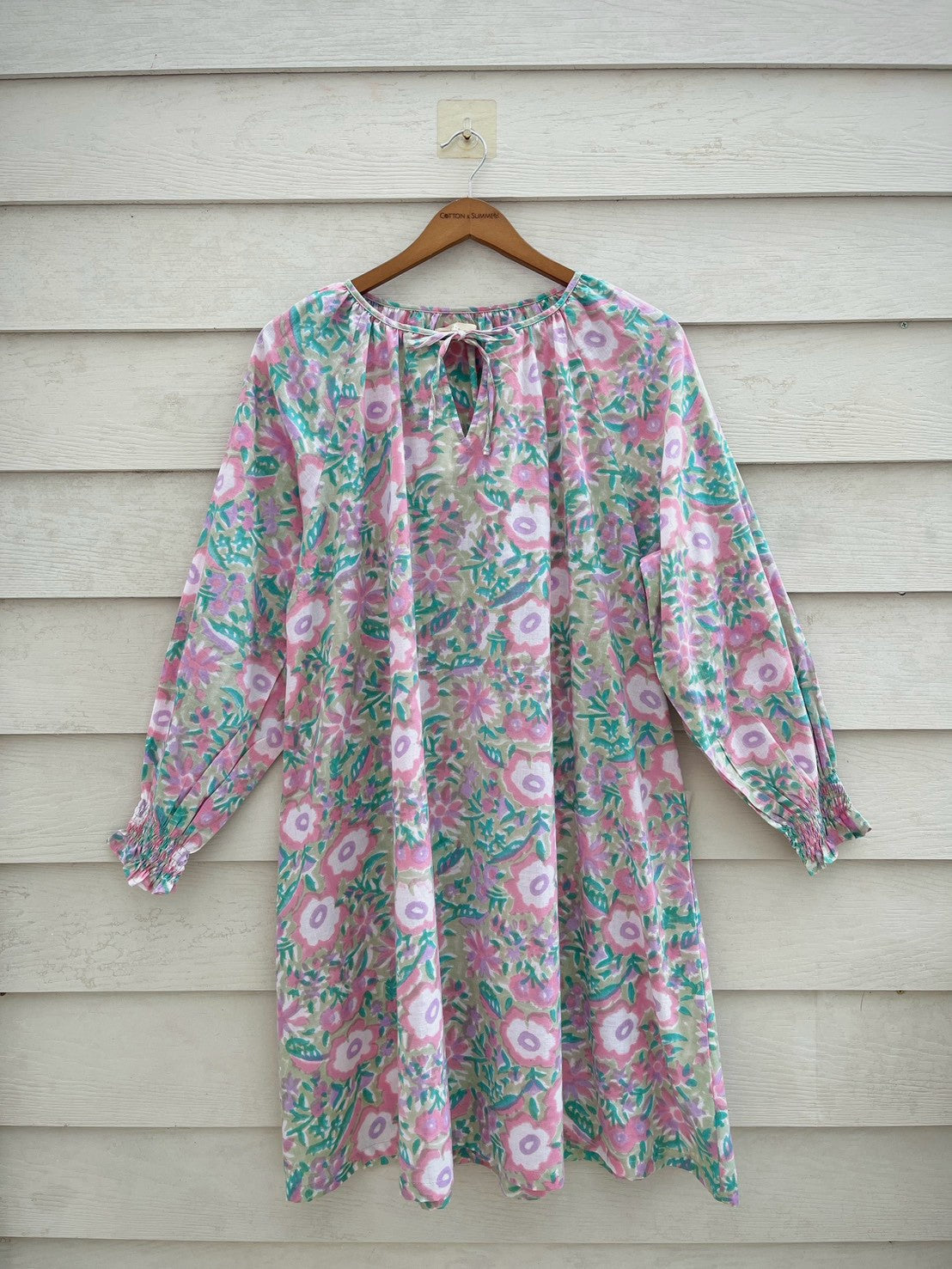 เดรสแขนยาวกะทิ (Kati) #05-Vintage Garden