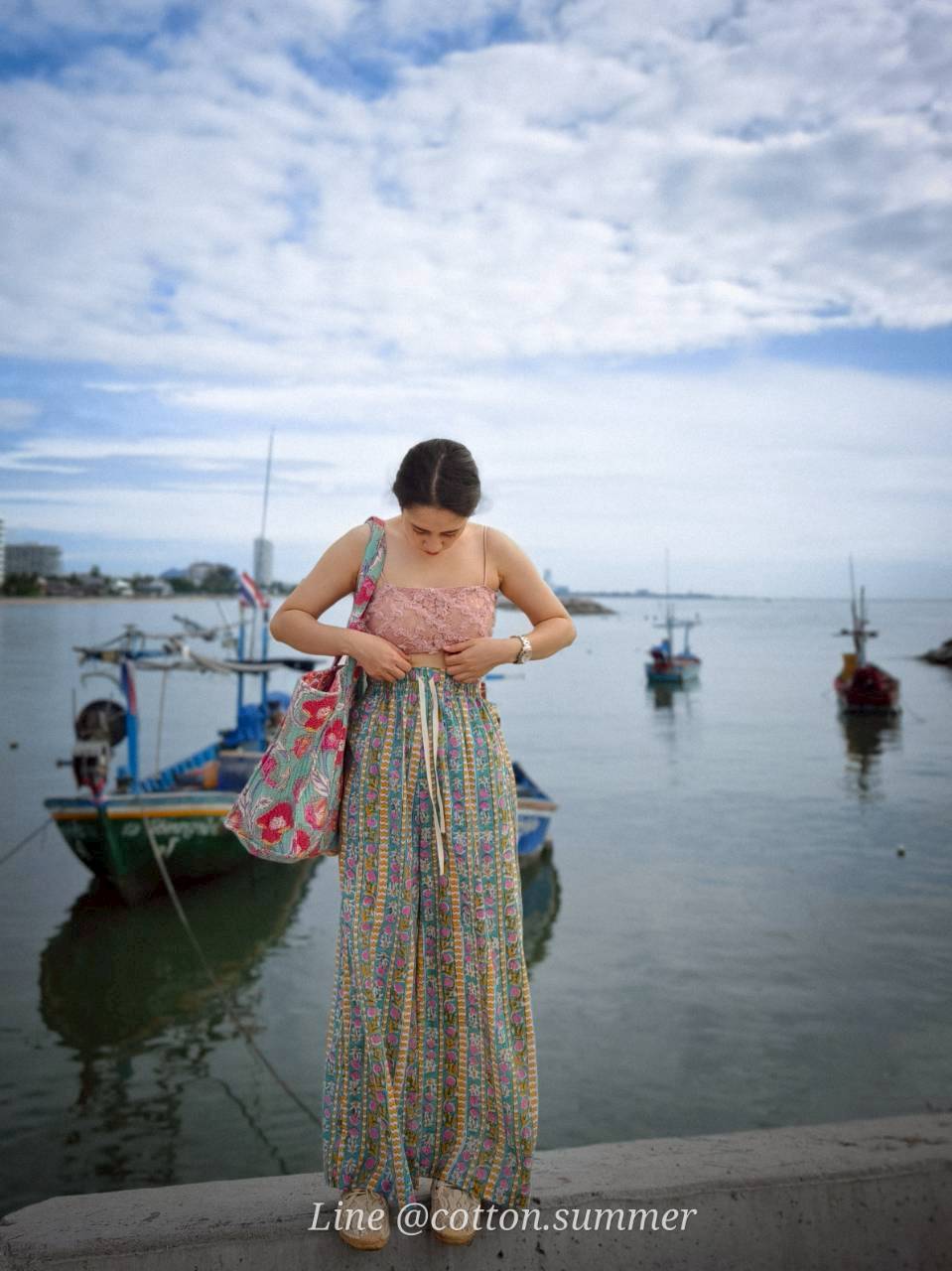 กางเกงเมษา (Mesa pants) #19 Blossom Green