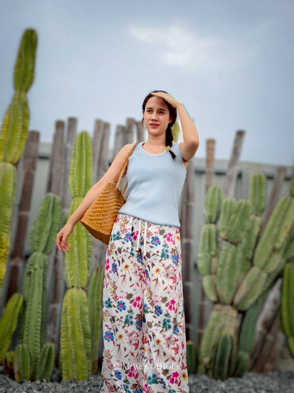 กางเกงเมษา (Mesa pants) #25-ขาว Petal Charm