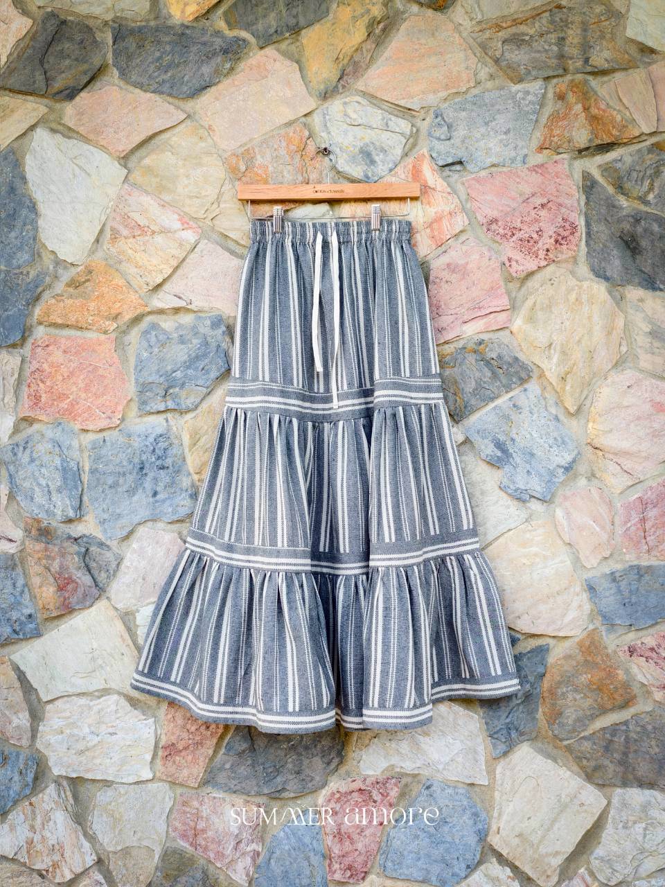 กระโปรง3ชั้น Delhi #23 - Linen Stripes