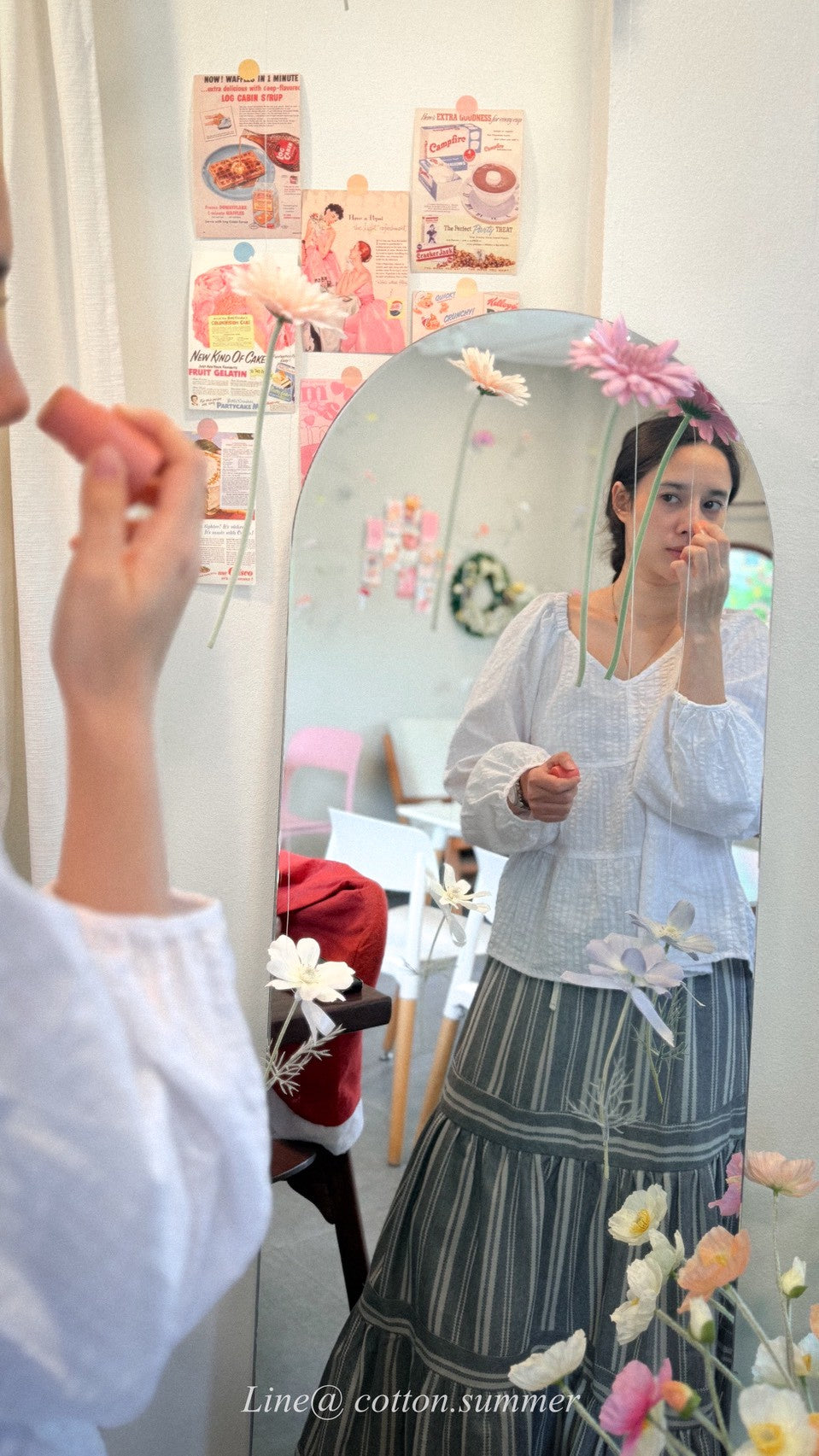 กระโปรง3ชั้น Delhi #23 - Linen Stripes