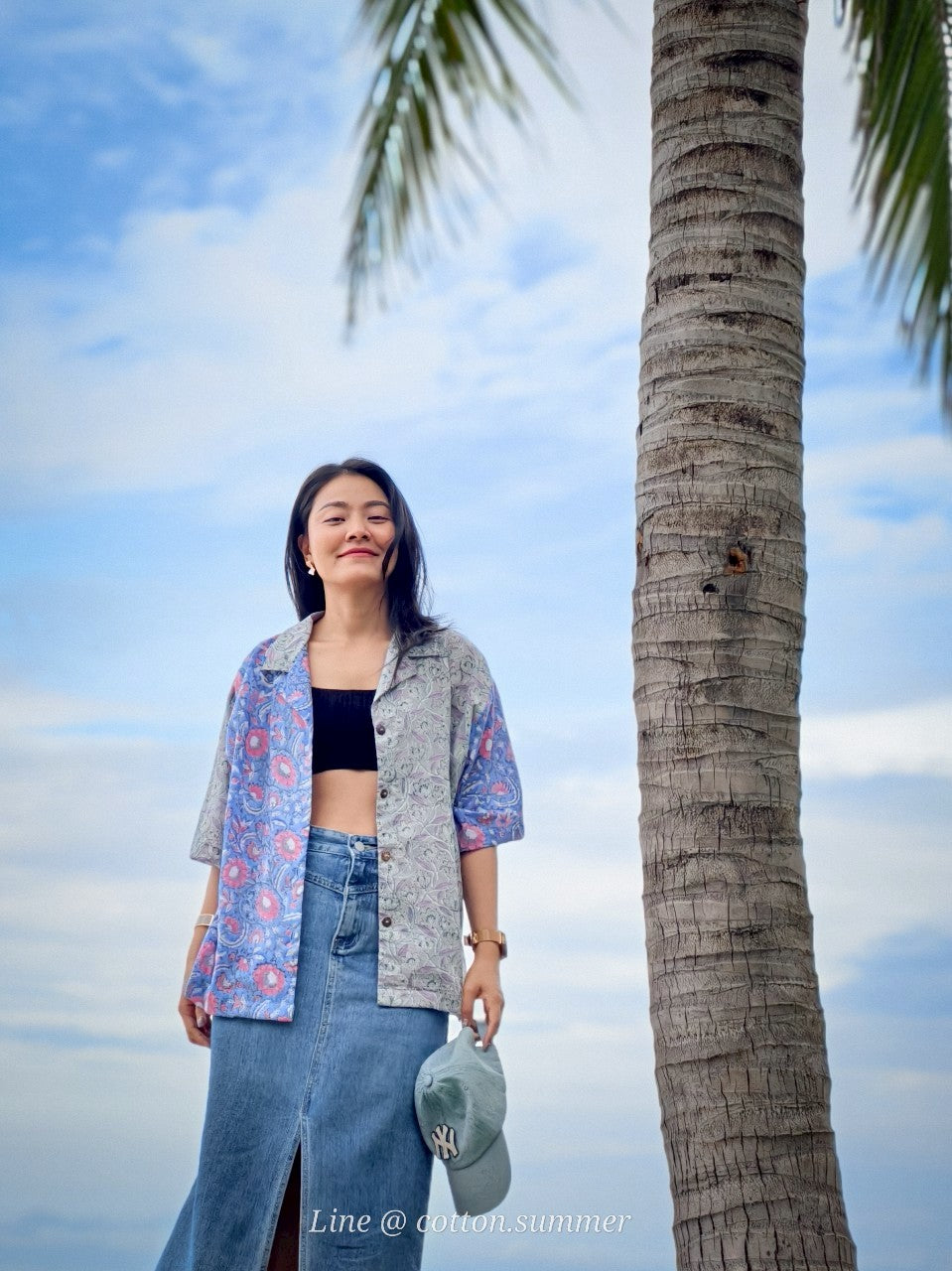เสื้อฮาวาย (ชะคราม)   #07 ฟ้า