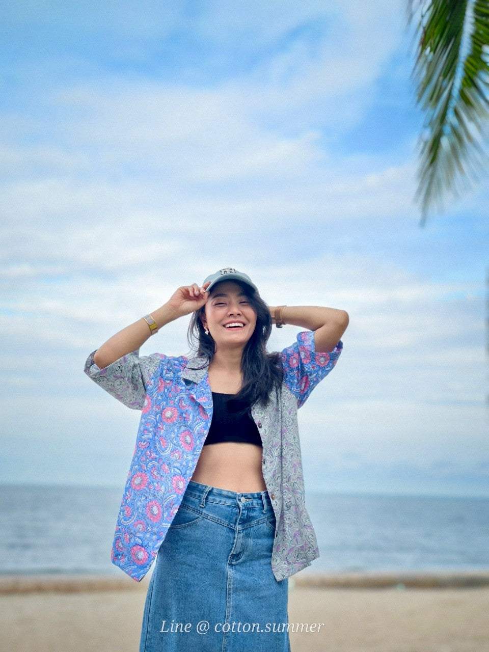 เสื้อฮาวาย (ชะคราม)   #07 ฟ้า