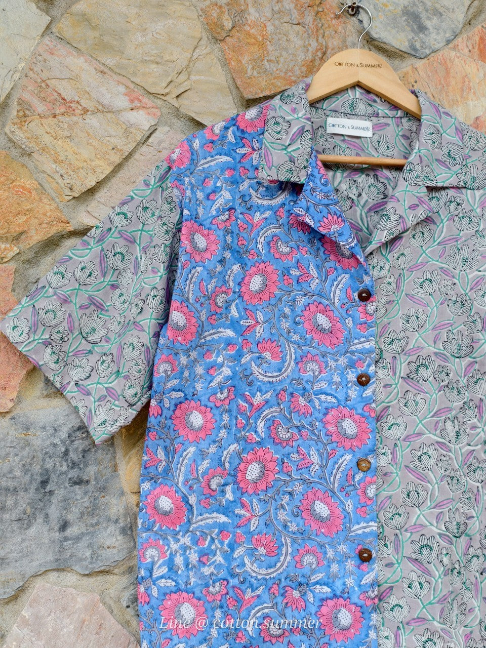 เสื้อฮาวาย (ชะคราม)   #07 ฟ้า