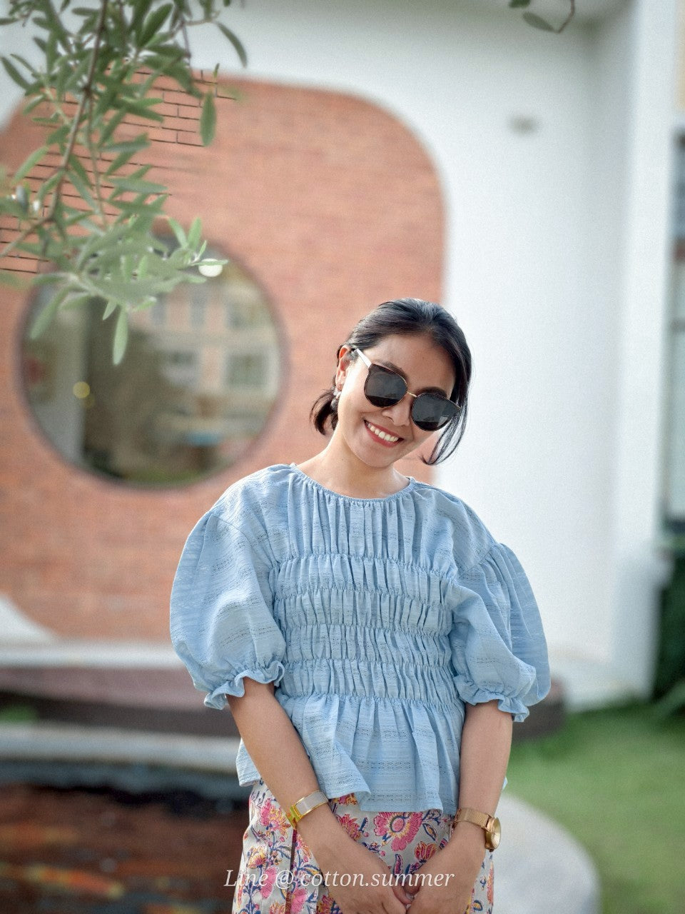 เสื้ออนงค์ (Anong Tops) #09-ฟ้าตุ่น