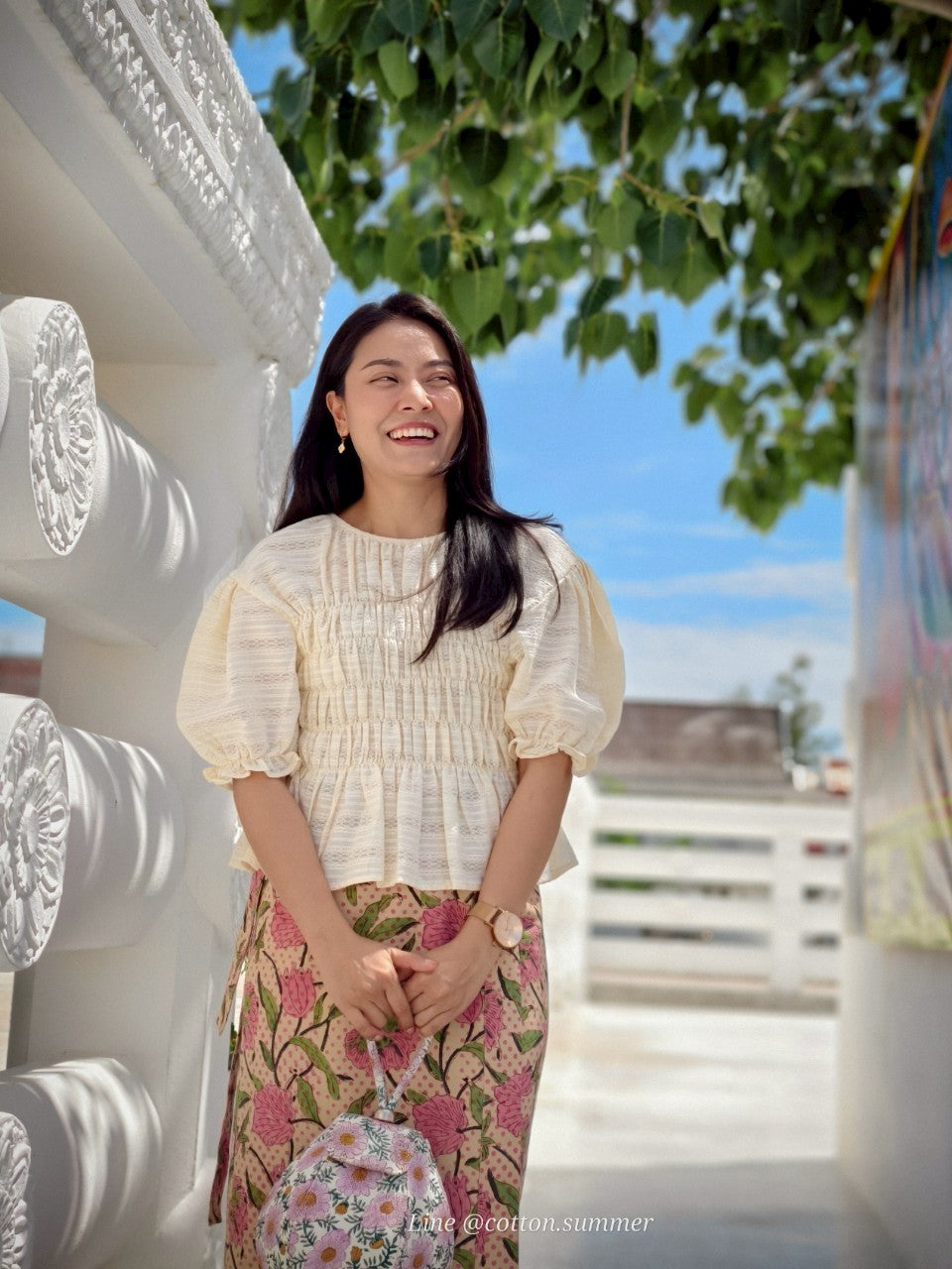 เสื้ออนงค์ (Anong Tops) #08-ครีมนม