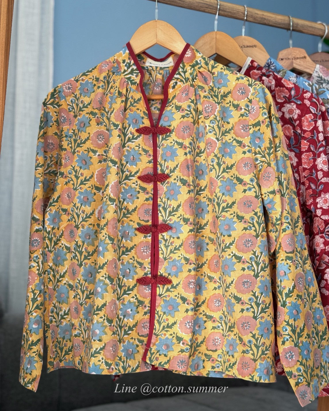 เสื้อ"อู่หลง" แบบจีนโบราณแขนยาว (Oolong)  # 09-เหลือง Yellwo