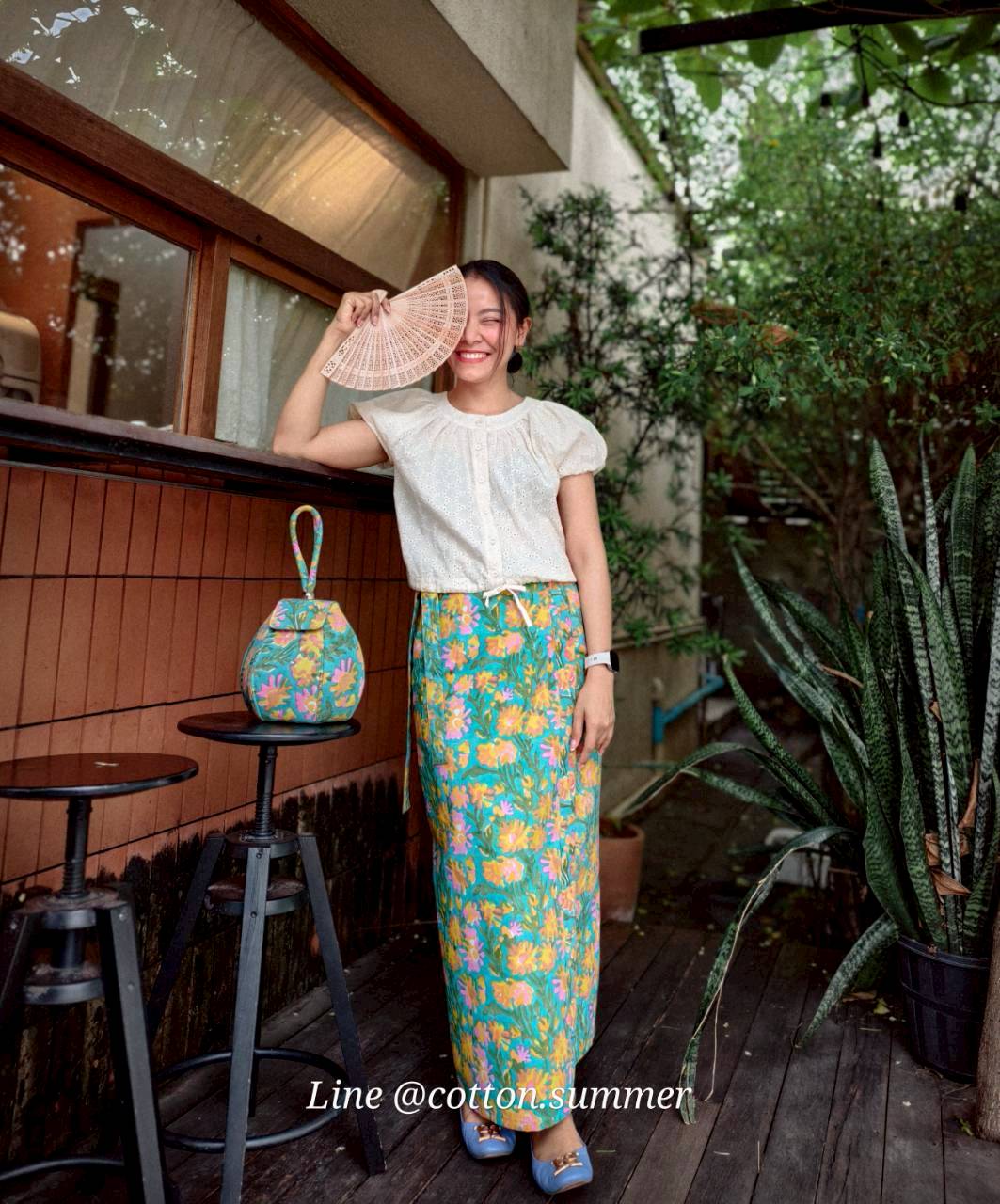 ผ้าถุงป้ายราศี (Rasee) #69-เขียวอมเหลืองSummer