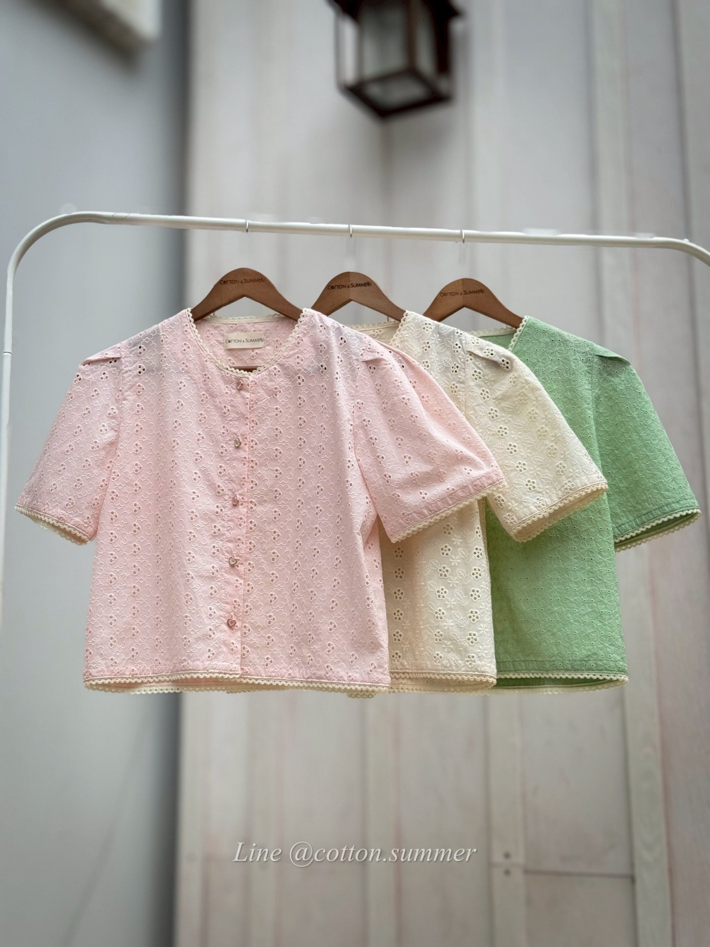 เสื้อคอกลมแขนสั้น นับทอง (Nubtong)  04-ชมพู