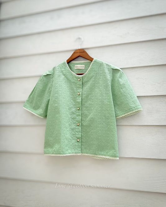 เสื้อคอกลมแขนสั้น นับทอง (Nubtong)  05-เขียว