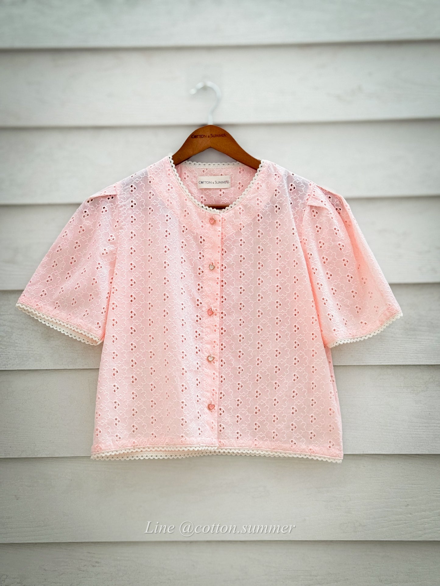 เสื้อคอกลมแขนสั้น นับทอง (Nubtong)  04-ชมพู