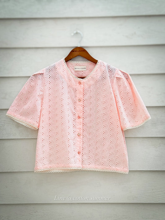 เสื้อคอกลมแขนสั้น นับทอง (Nubtong)  04-ชมพู