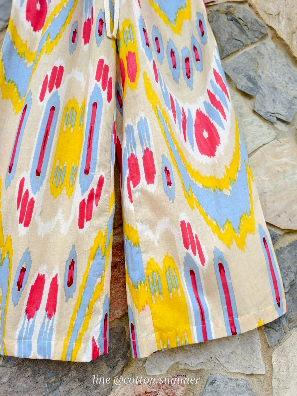 กางเกงเมษา (Mesa pants) #18 Ikat Beige
