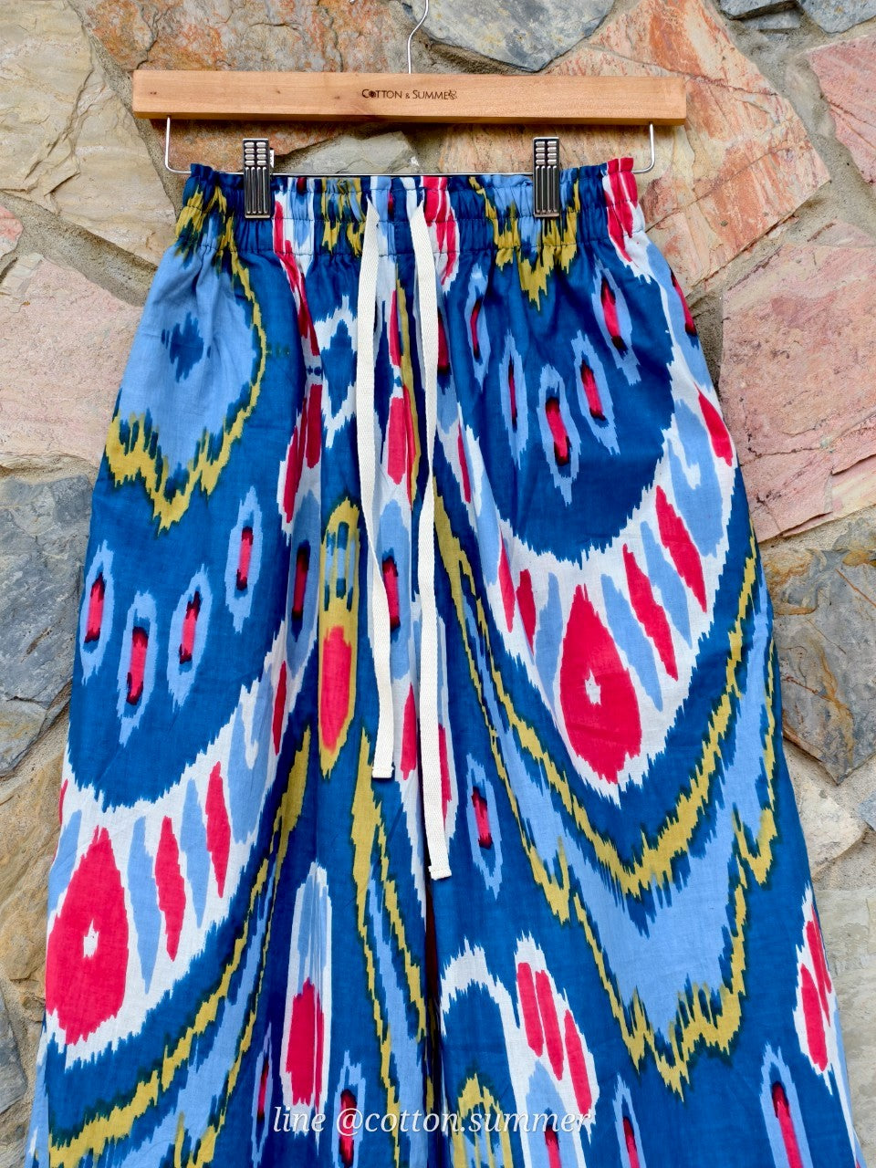 กางเกงเมษา (Mesa pants) #17 Ikat Navy น้ำเงิน