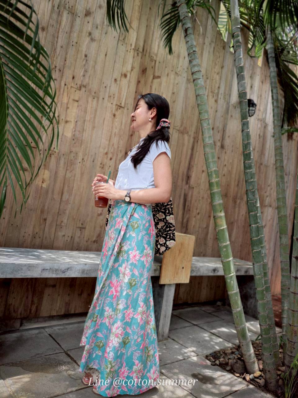 กระโปรงย้วยยาวคอร์เดีย (Cordia) #04-มิ้น