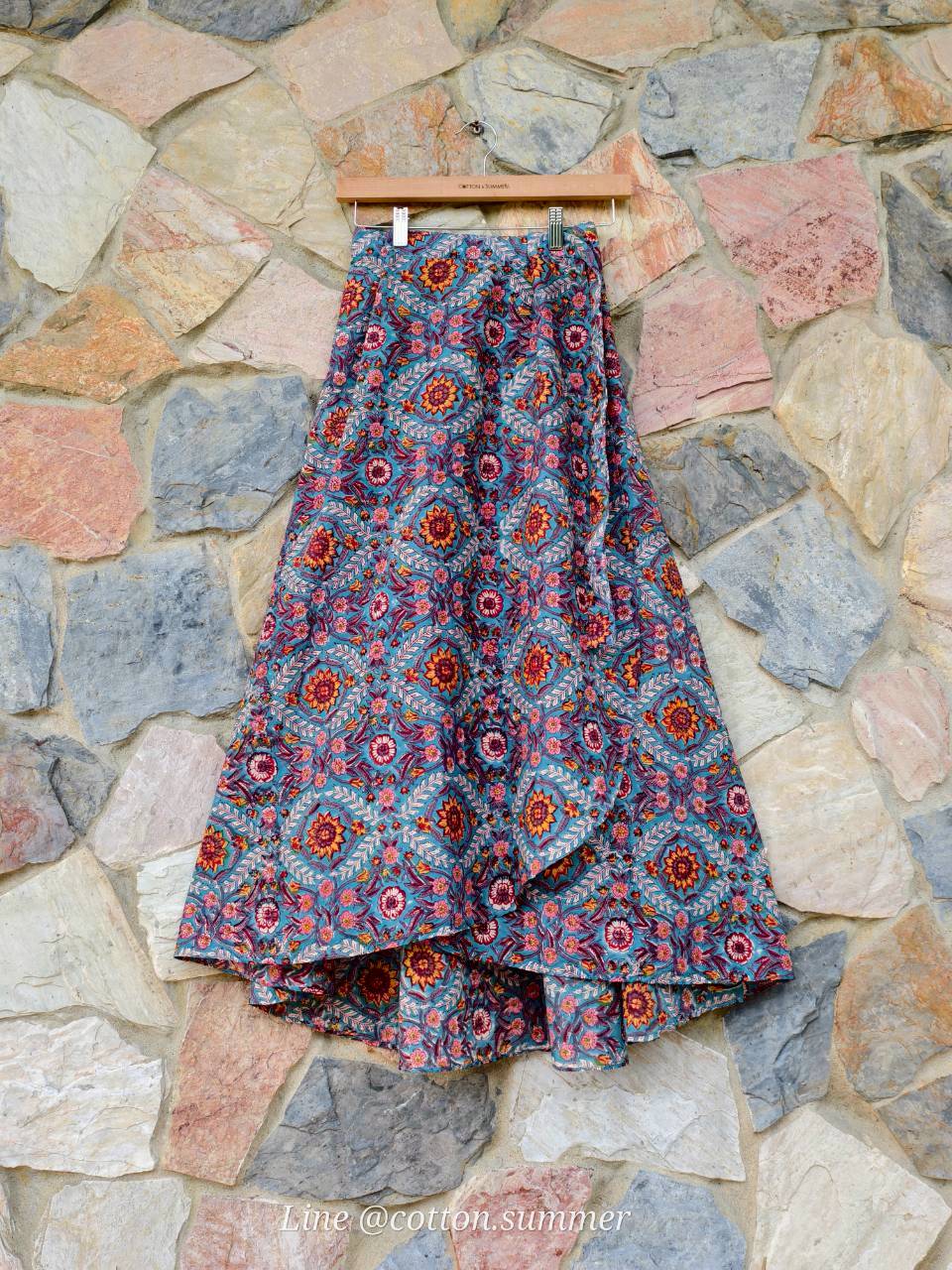 กระโปรงย้วยยาวคอร์เดีย (Cordia) #06-เฟื่องฟ้า