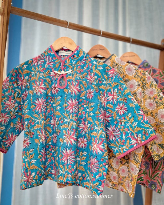 เสื้อคอหยดน้ำ  (Longfei) #06 ฟ้าน้ำทะเล
