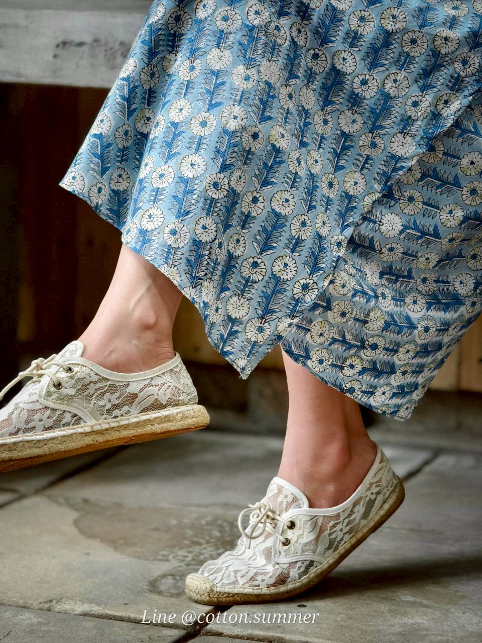 กระโปรงป้ายมัสตาร์ด (Mustard) #34-ฟ้าอ่อน Daisy