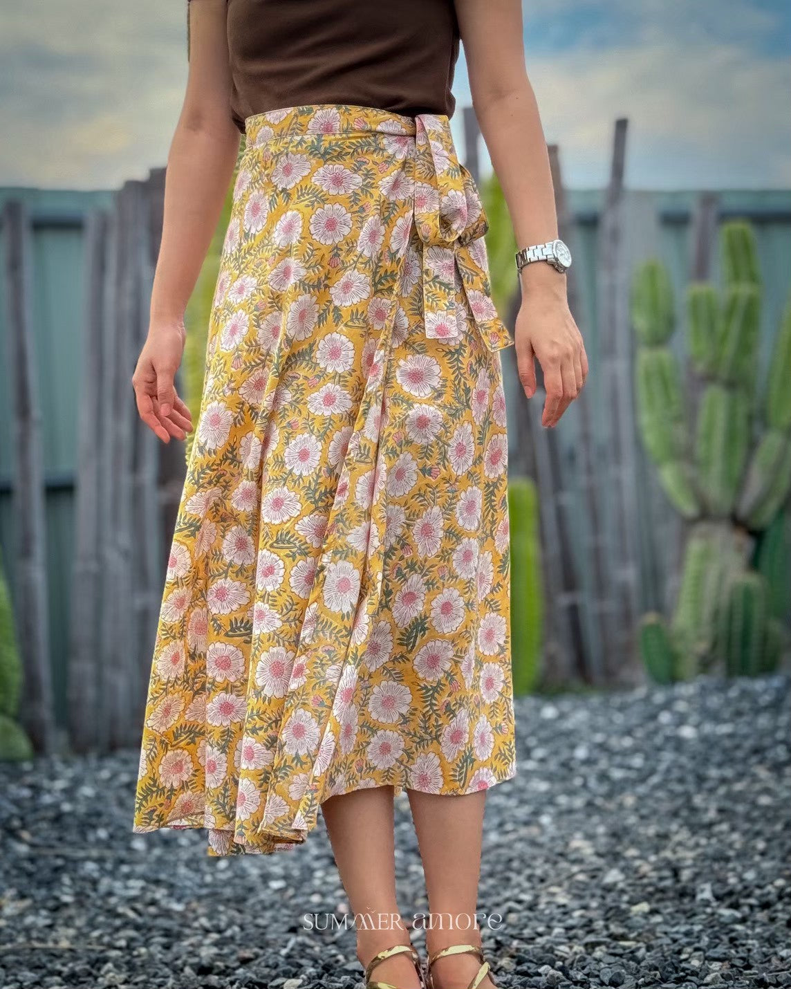 กระโปรงป้ายมัสตาร์ด (Mustard) #36- เหลือง Daisy Yellow