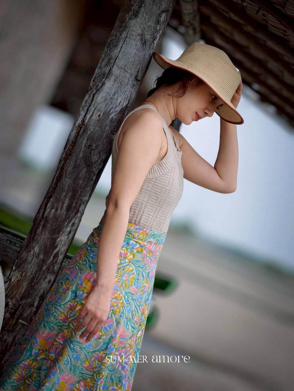กระโปรงป้ายมัสตาร์ด (Mustard) #37-เขียวมิ้น Garden
