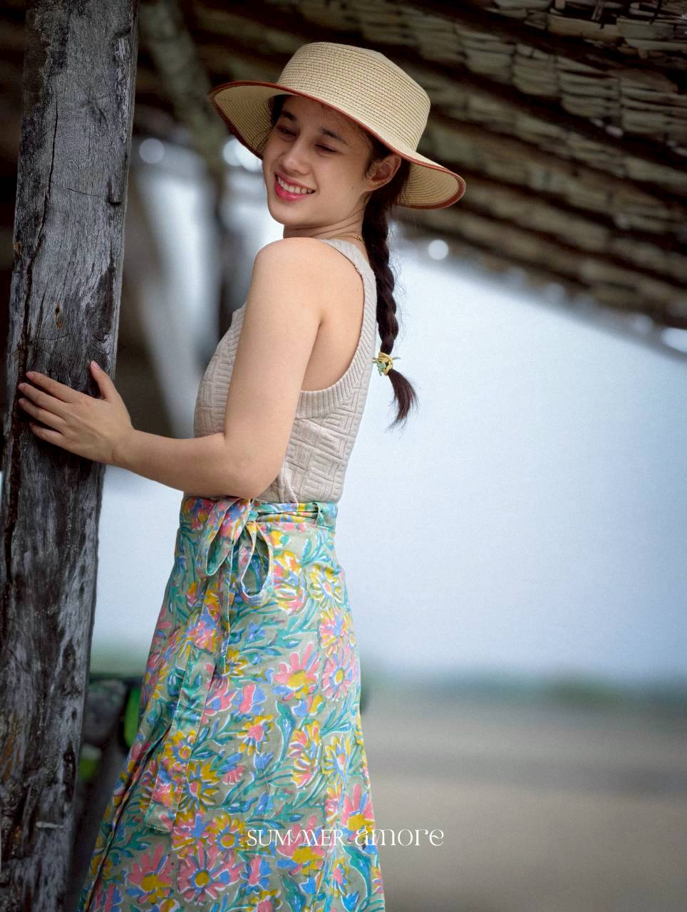 กระโปรงป้ายมัสตาร์ด (Mustard) #37-เขียวมิ้น Garden