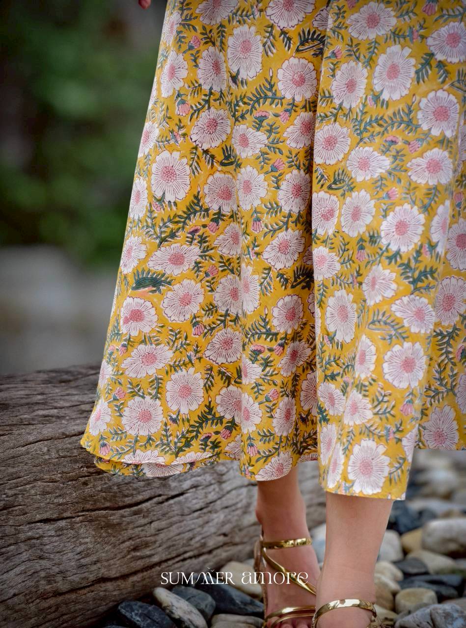 กระโปรงป้ายมัสตาร์ด (Mustard) #36- เหลือง Daisy Yellow
