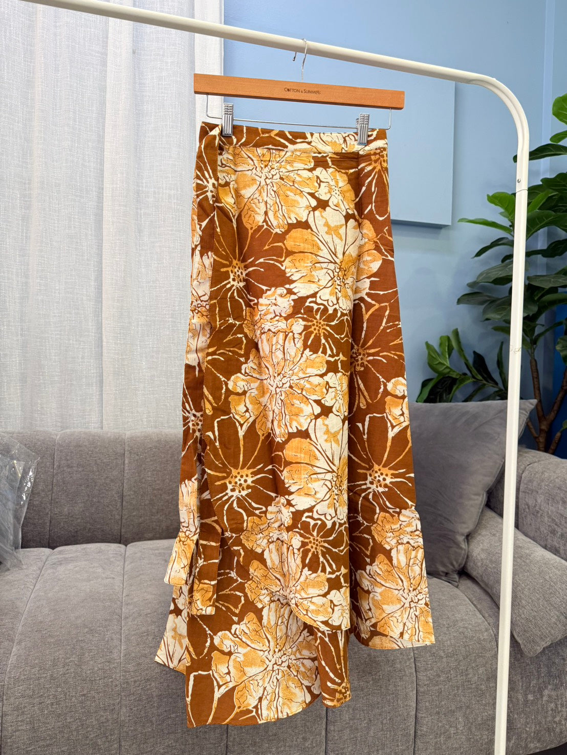 กระโปรงย้วยยาวคอร์เดีย (Cordia) #08-น้ำตาลCaramel